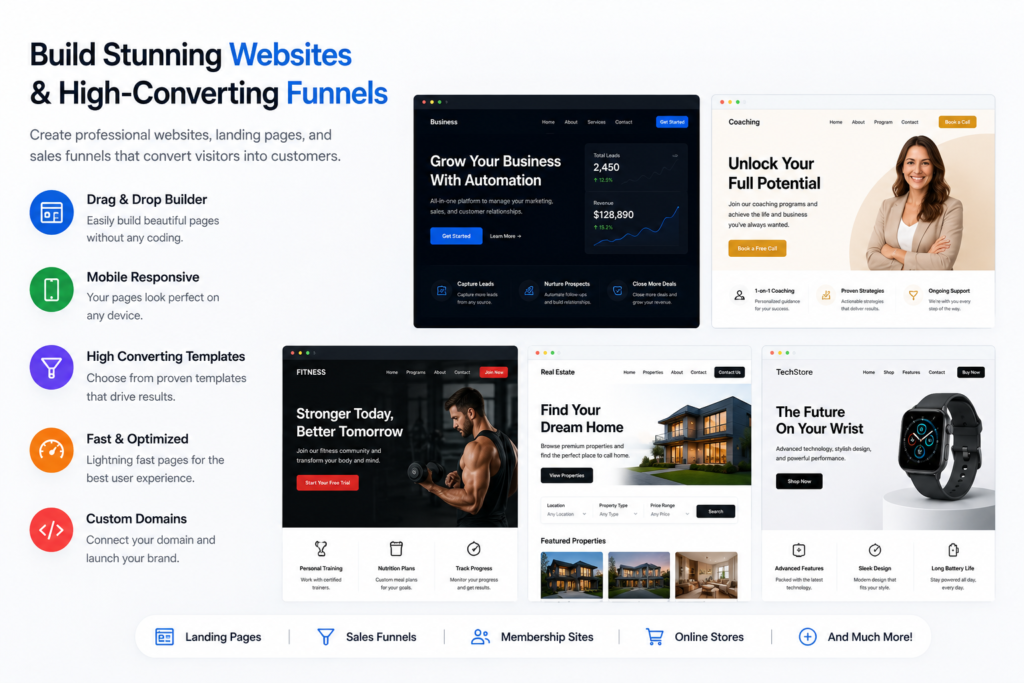 Funnel & Websites in GoHighLevel