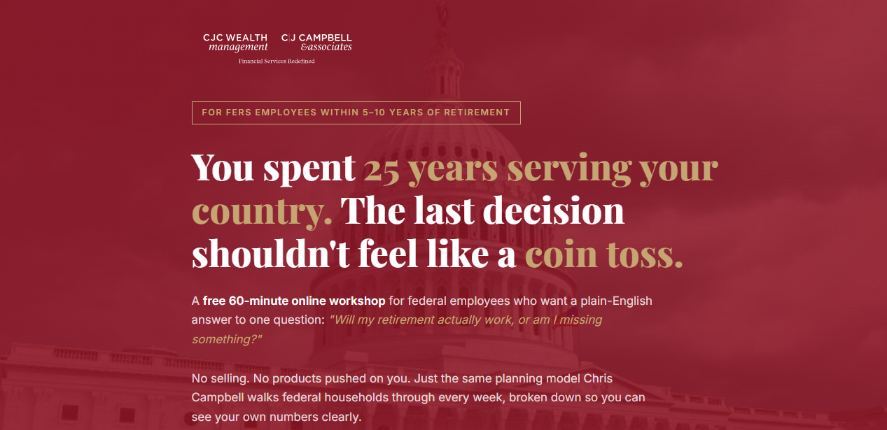 CJ Campbell & Associates Webinar Funnel